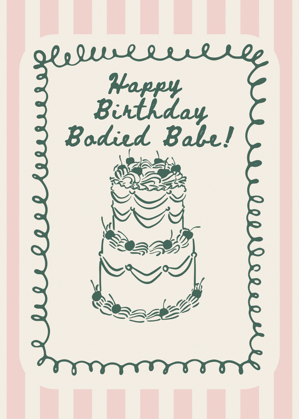 Bodied Birthday Card